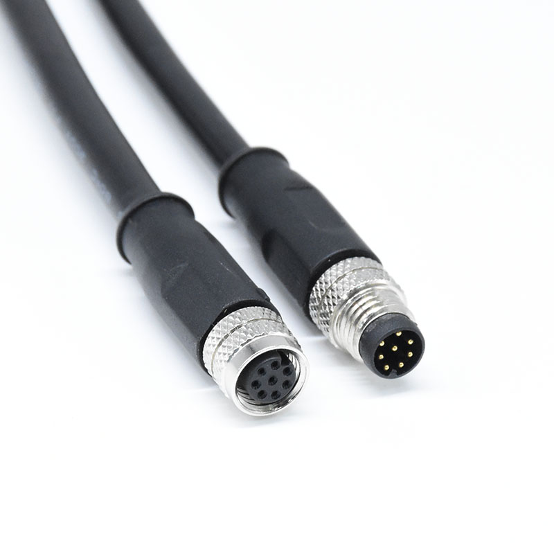 M8公母注塑成型连接器