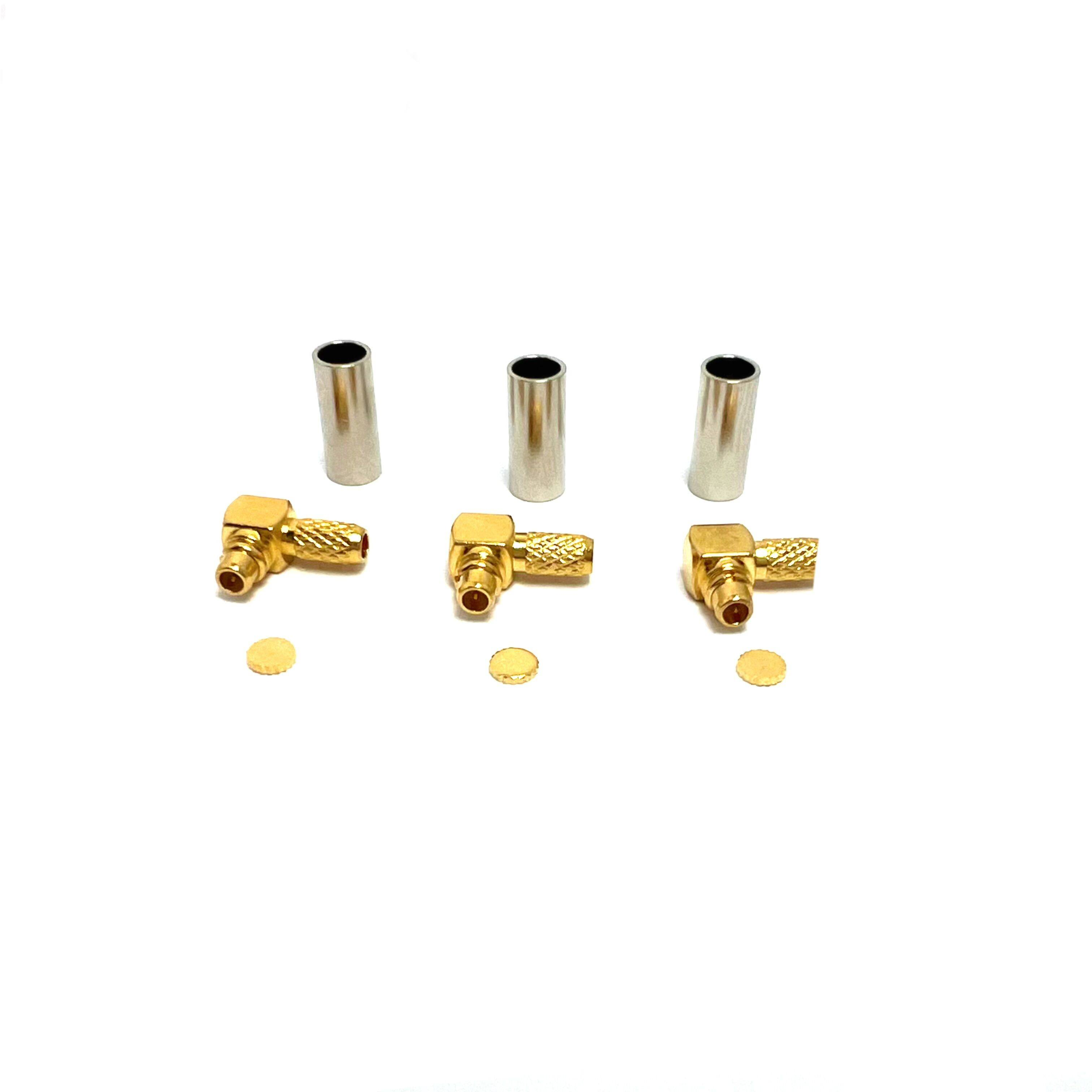 RF 连接器 MMCX 型公头（直插式） 90 度直角弯头