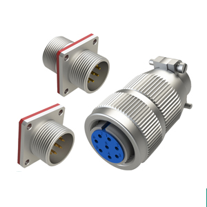 西赛姆MX15玻璃烧结连接器可伐合金方形插座航空直插头金属外壳
